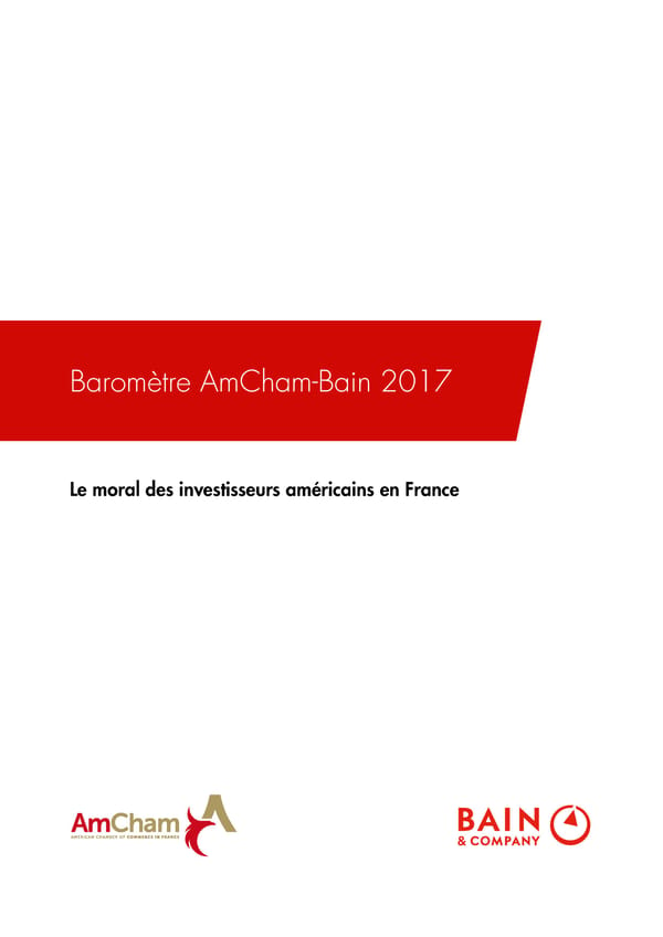 Baromètre AmCham-Bain | Report | 2017 - Page 1