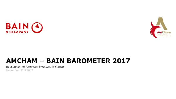 AmCham - Bain Barometer | Prez | En - Page 1